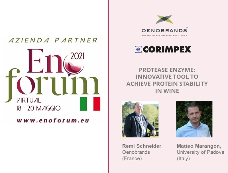 Corimpex e Oenobrands al più grande congresso tecnico-scientifico italiano del settore vitivinicolo, Enoforum Italia Virtual 2021. 